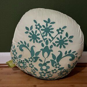 Amy Butler for Welspun organic cotton decorative pillow floral embroidered